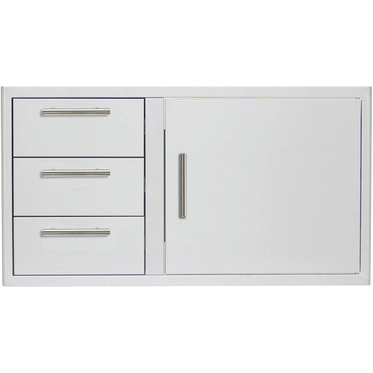 Blaze 39 Inch Access Door and Triple Drawer Combo - BLZ-DDC-39-R-LTSC - Texas Outdoor Patio Center