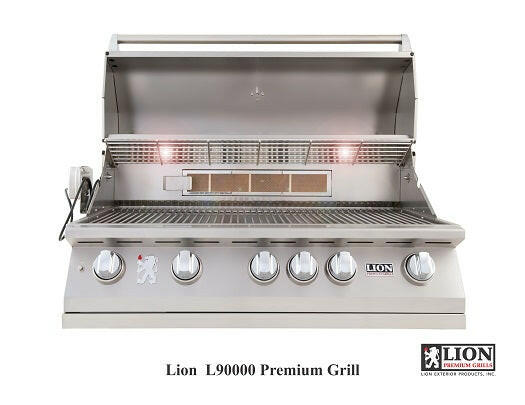 Lion 40 Inch 5 Burner Gas Grill - Propane - L90000 - 90814 - Texas Outdoor Patio Center