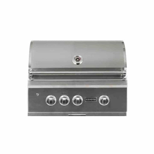 Coyote 30 inch S Series Gas Grill 3 Burner with RapidSear Infrared Burner & Rotisserie - C2SL30NG - Texas Outdoor Patio Center