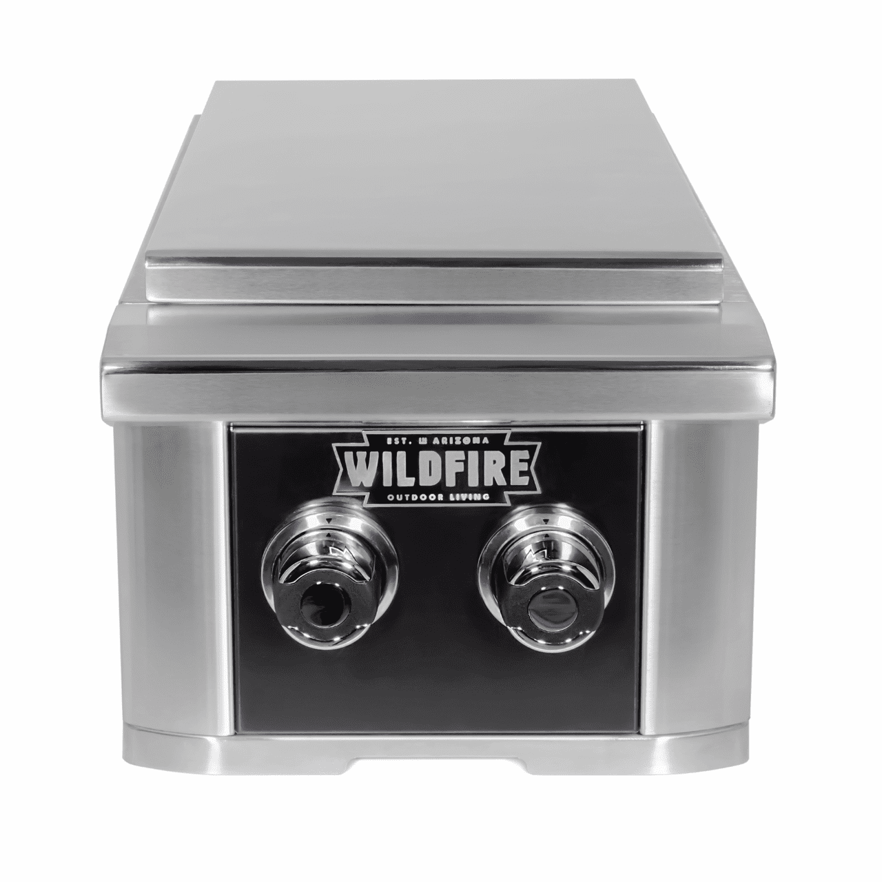 Wildfire The Ranch Double Side Burner Black 304 - WF-DBLSBRN-RH - Texas Outdoor Patio Center